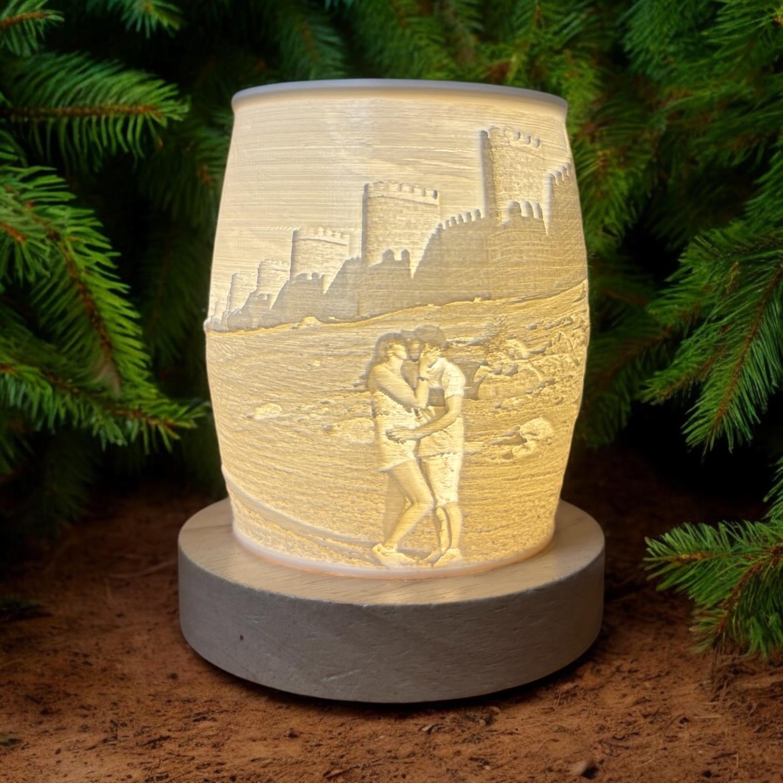 Lámpara cilíndrica inalámbrica multicolor